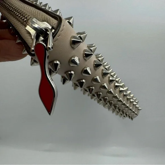 Christian Louboutin Blush zip around Studded Wallet
